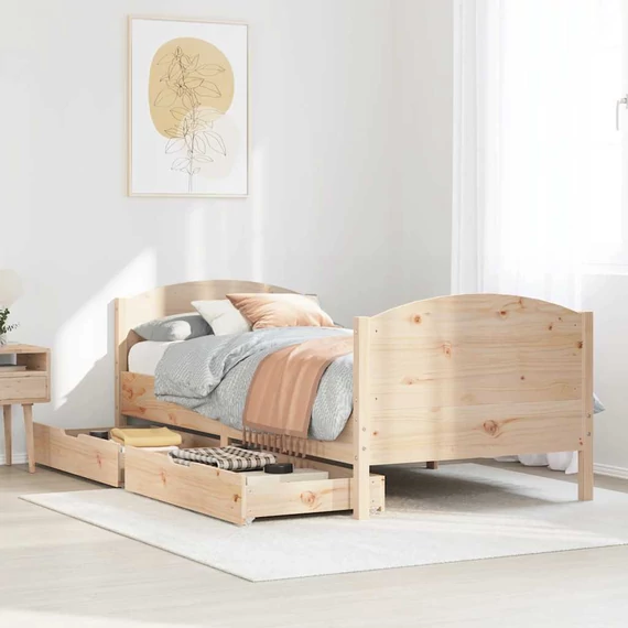 VidaXL tömör fenyőfa ágy matrac nélkül 90 x 200 cm