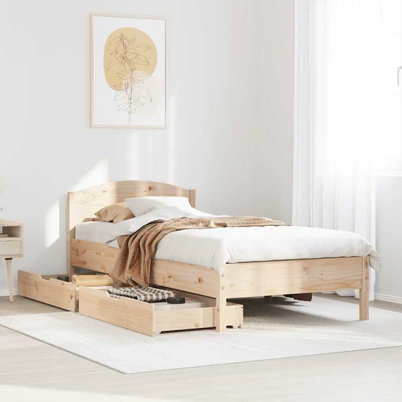 VidaXL tömör fenyőfa ágy matrac nélkül 90 x 200 cm