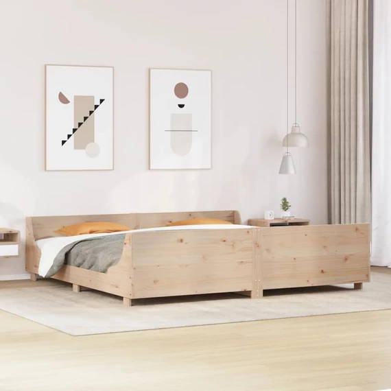 VidaXL tömör fenyőfa ágy matrac nélkül 180 x 200 cm