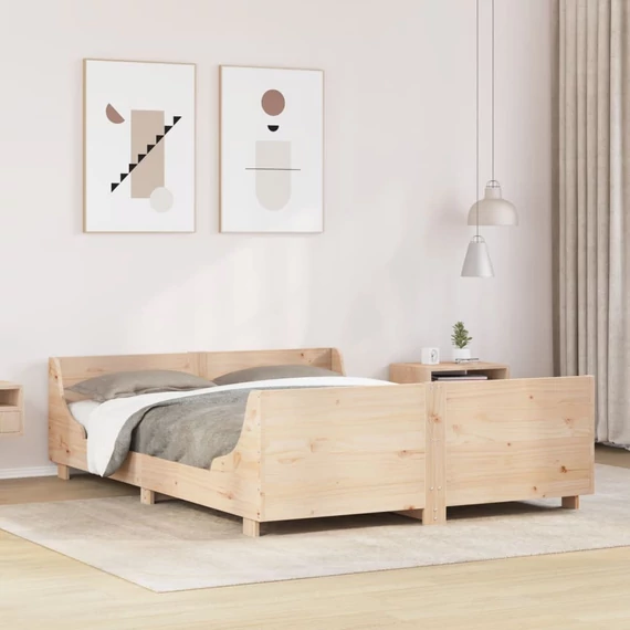 VidaXL tömör fenyőfa ágy matrac nélkül 160 x 200 cm