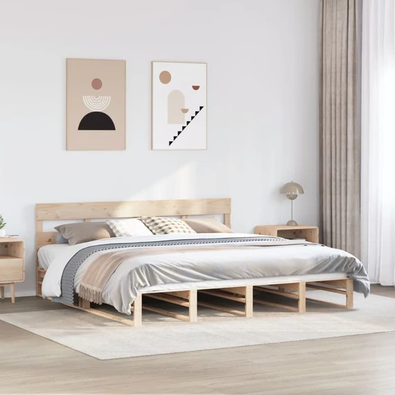 VidaXL tömör fenyőfa ágy matrac nélkül 180 x 200 cm