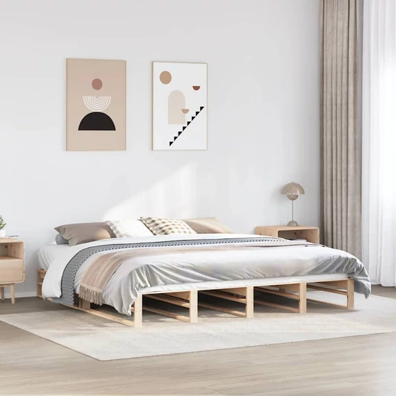 VidaXL tömör fenyőfa ágy matrac nélkül 180 x 200 cm