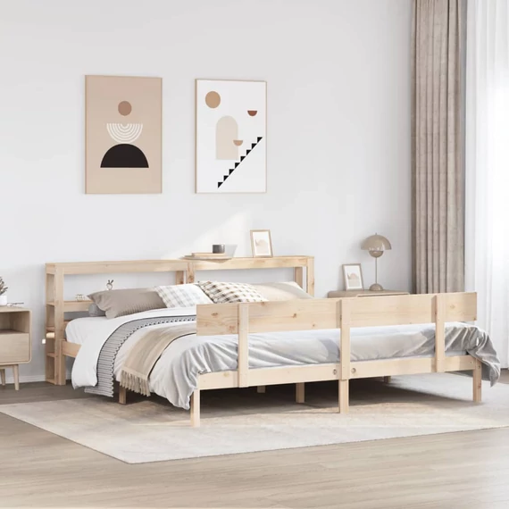VidaXL tömör fenyőfa ágy matrac nélkül 180 x 200 cm