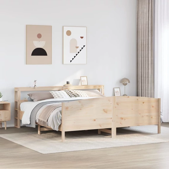 VidaXL tömör fenyőfa ágy matrac nélkül 180 x 200 cm