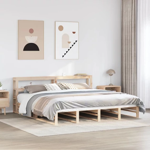 VidaXL tömör fenyőfa ágy matrac nélkül 180 x 200 cm