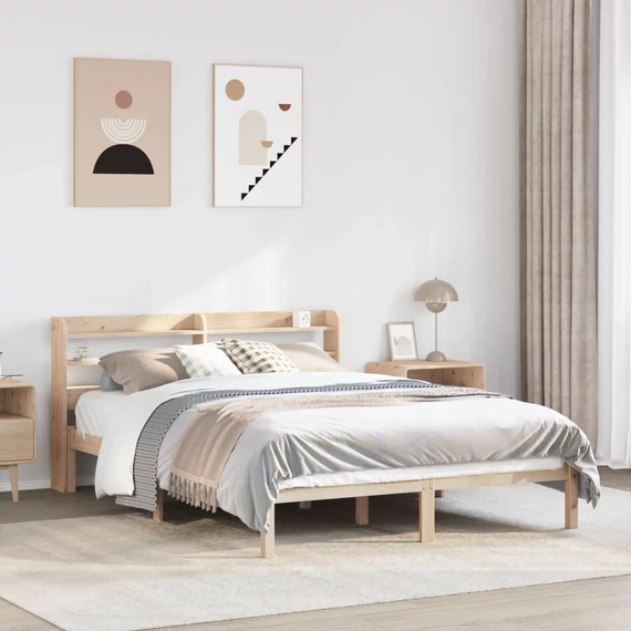 VidaXL tömör fenyőfa ágy matrac nélkül 160 x 200 cm