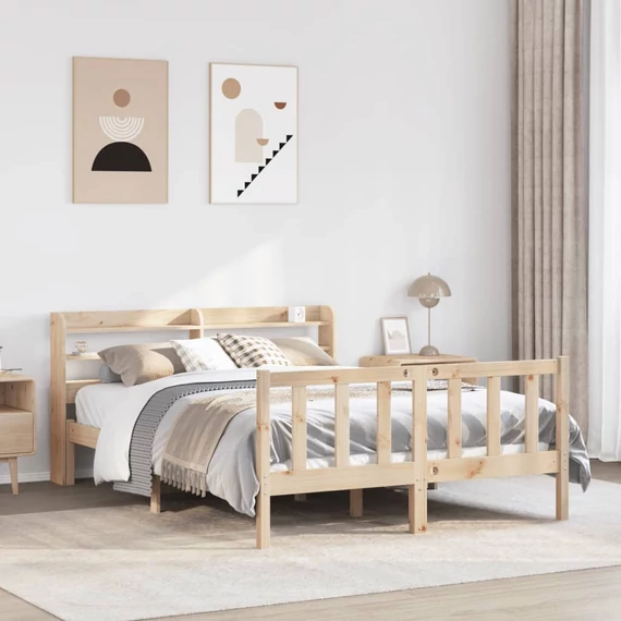 VidaXL tömör fenyőfa ágy matrac nélkül 160 x 200 cm