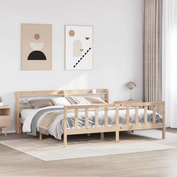 VidaXL tömör fenyőfa ágy matrac nélkül 180 x 200 cm
