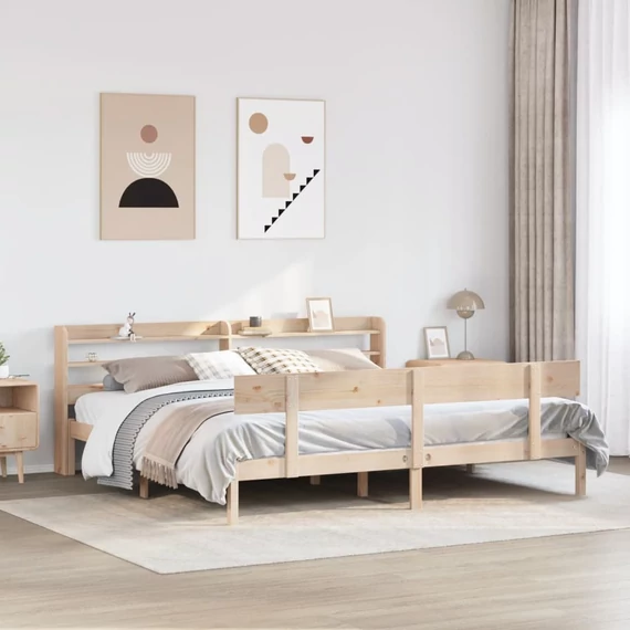 VidaXL tömör fenyőfa ágy matrac nélkül 180 x 200 cm