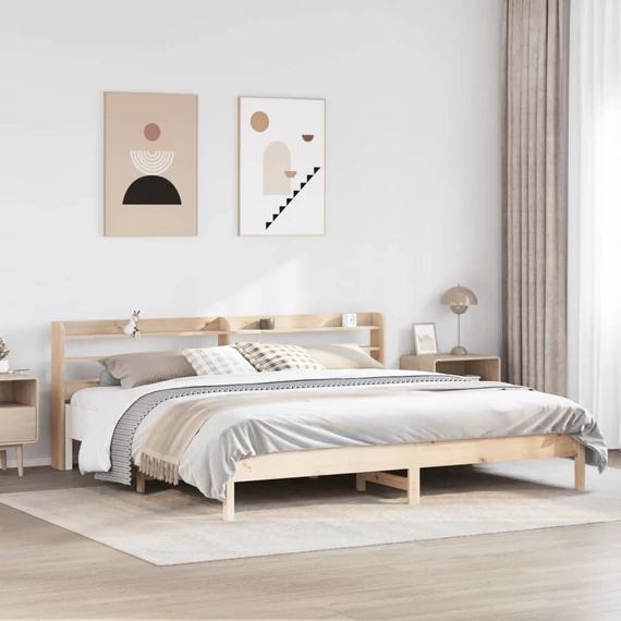 VidaXL tömör fenyőfa ágy matrac nélkül 180 x 200 cm