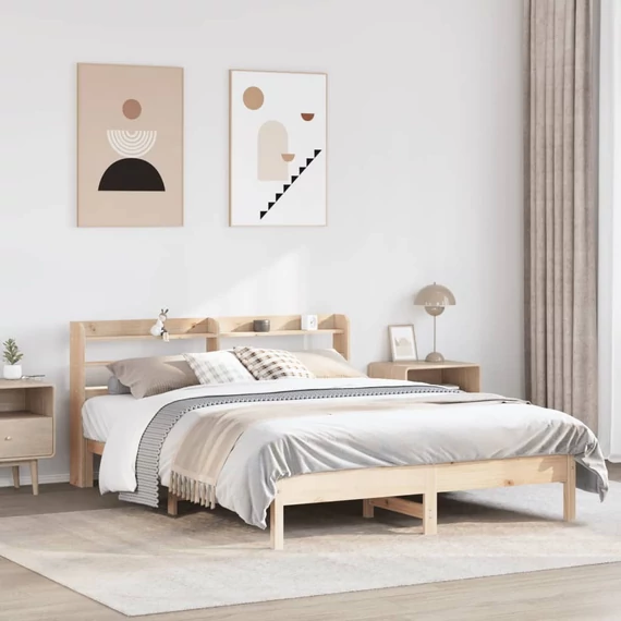 VidaXL tömör fenyőfa ágy matrac nélkül 160 x 200 cm