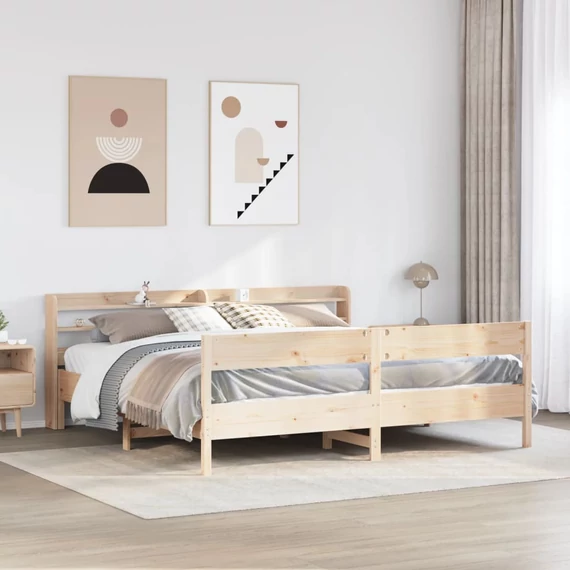 VidaXL tömör fenyőfa ágy matrac nélkül 180 x 200 cm