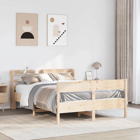 VidaXL tömör fenyőfa ágy matrac nélkül 140 x 200 cm
