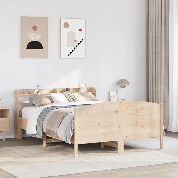 VidaXL tömör fenyőfa ágy matrac nélkül 140 x 200 cm