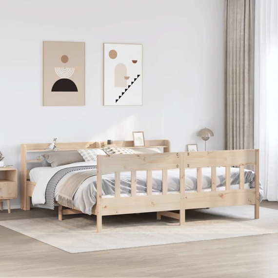 VidaXL tömör fenyőfa ágy matrac nélkül 180 x 200 cm