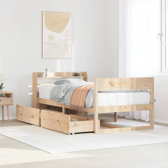 VidaXL tömör fenyőfa ágy matrac nélkül 90 x 200 cm