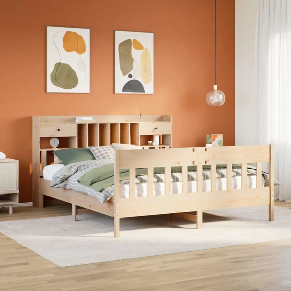VidaXL tömör fenyőfa ágy matrac nélkül 180 x 200 cm