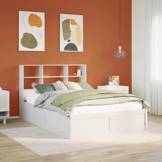 VidaXL fehér tömör fenyőfa ágy matrac nélkül 160 x 200 cm