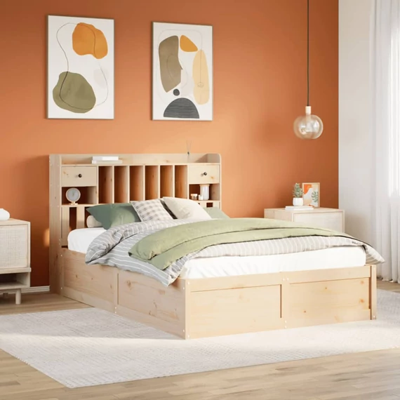 VidaXL tömör fenyőfa ágy matrac nélkül 140 x 200 cm
