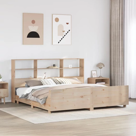VidaXL tömör fenyőfa ágy matrac nélkül 180 x 200 cm