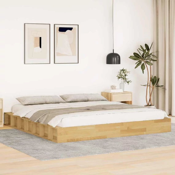 VidaXL ágykeret matrac nélkül 180x200 cm tömör fa tölgyfa