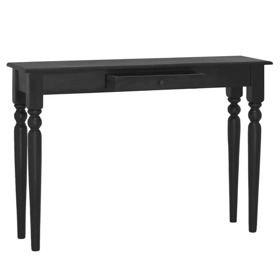 VidaXL világos fekete tömör mahagónifa tálalóasztal 110 x 30 x 75 cm