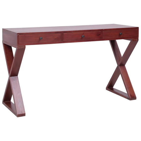 VidaXL barna tömör mahagóni számítógépasztal 115 x 47 x 77 cm