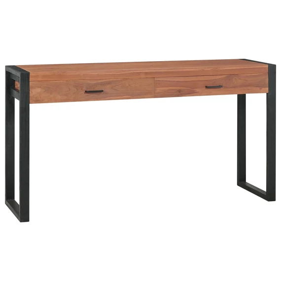 VidaXL tömör tíkfa íróasztal 2 fiókkal 120 x 40 x 75 cm