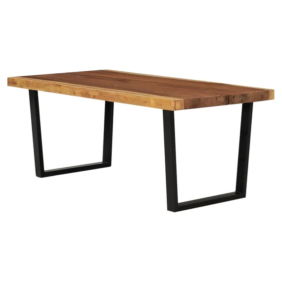 VidaXL tömör samánfa dohányzóasztal 102 x 54 x 41 cm