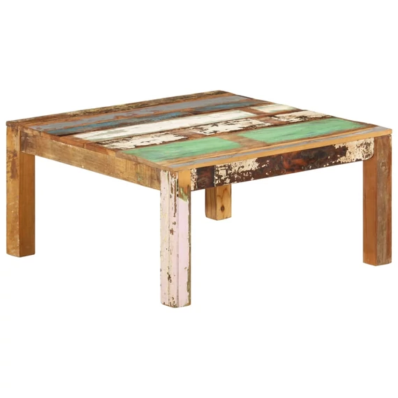 VidaXL tömör újrahasznosított fa dohányzóasztal 80 x 80 x 40 cm