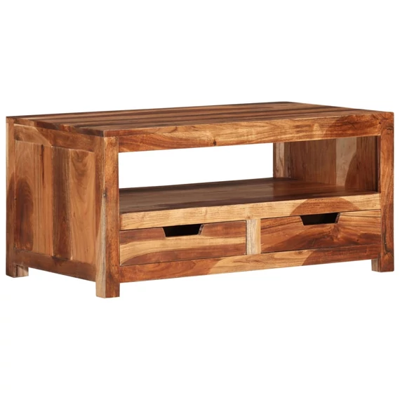 VidaXL tömör akácfa dohányzóasztal 84 x 49 x 40 cm