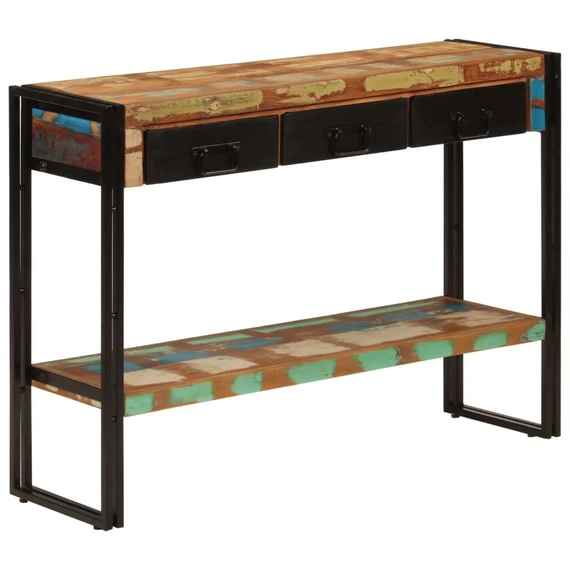 VidaXL tömör újrahasznosított fa tálalóasztal 110x30x76 cm 