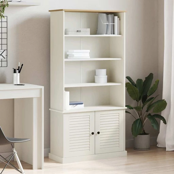 VidaXL VIGO fehér tömör fenyőfa könyvespolc 85x35x170 cm