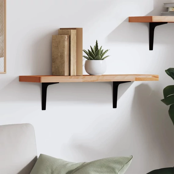 VidaXL tömör bükkfa fali polc 60 x 20 x 2,5 cm