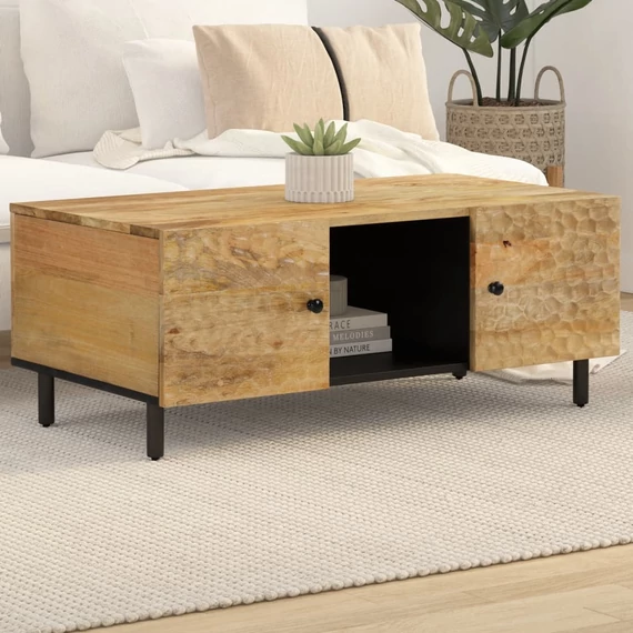 VidaXL tömör mangófa dohányzóasztal 100 x 54 x 40 cm