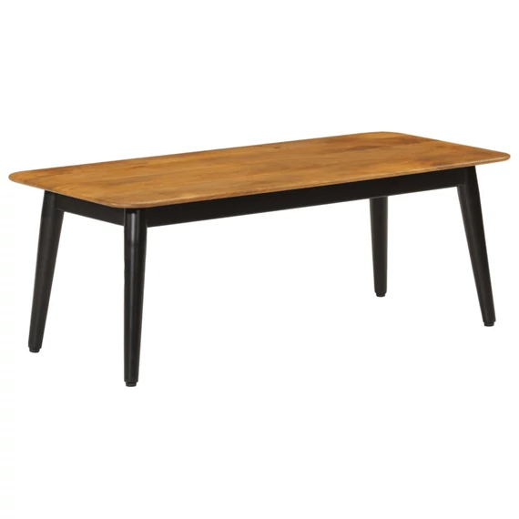 VidaXL tömör mangófa és vas dohányzóasztal 110 x 50 x 40 cm