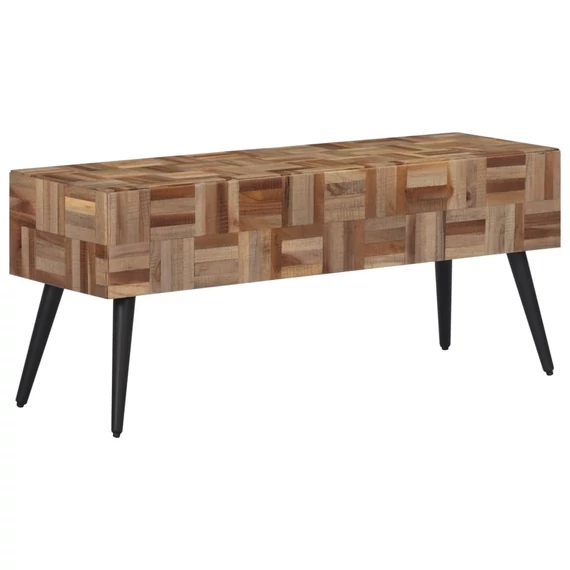 VidaXL tömör újrahasznosított tíkfa pad 110 x 35 x 45 cm