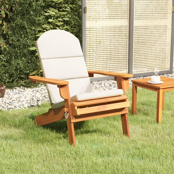 VidaXL tömör akácfa Adirondack kerti szék párnával