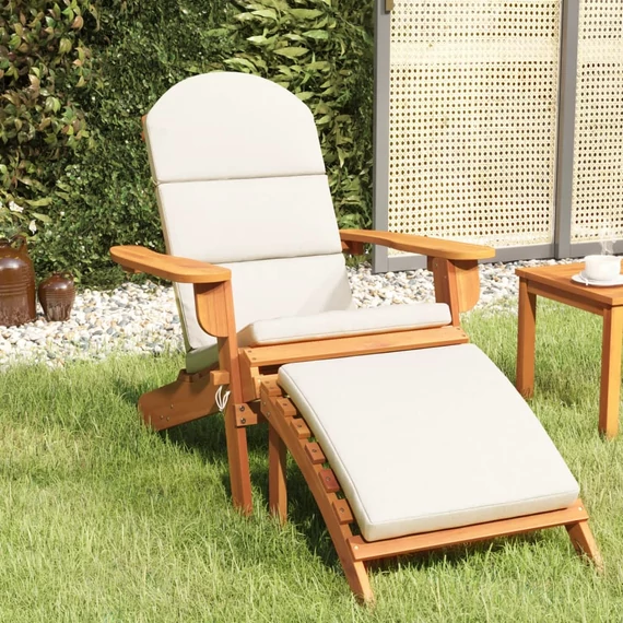 VidaXL tömör akácfa kerti adirondack szék lábtartóval