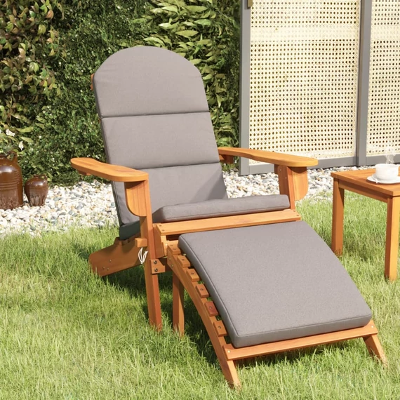 VidaXL tömör akácfa kerti adirondack szék lábtartóval