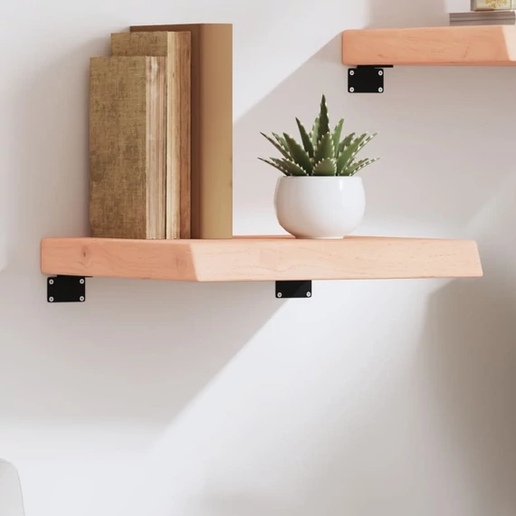 VidaXL kezeletlen tömör tölgyfa fali polc 40x40x(2-6) cm