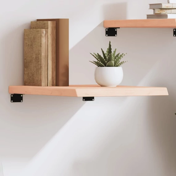VidaXL kezeletlen tömör tölgyfa fali polc 40x60x(2-4) cm