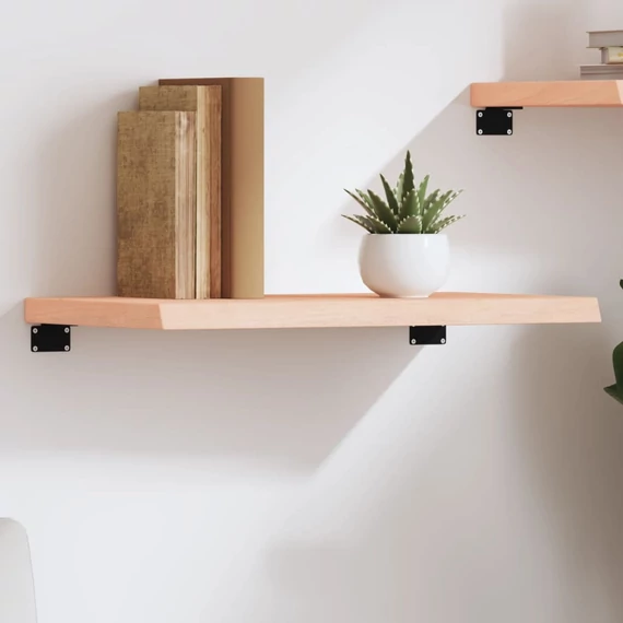 VidaXL kezeletlen tömör tölgyfa fali polc 60x40x(2-4) cm