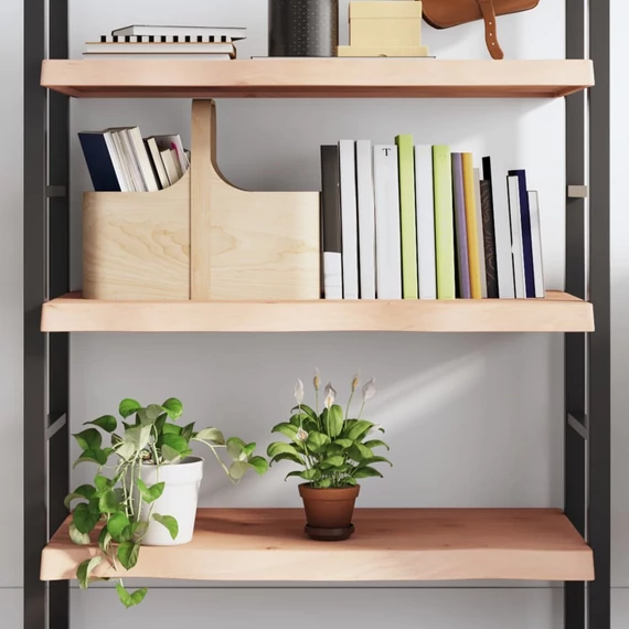 VidaXL kezeletlen tömör tölgyfa fali polc 100x40x(2-6) cm