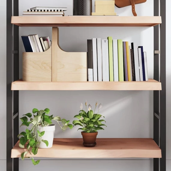 VidaXL kezeletlen tömör tölgyfa fali polc 100x50x(2-6) cm