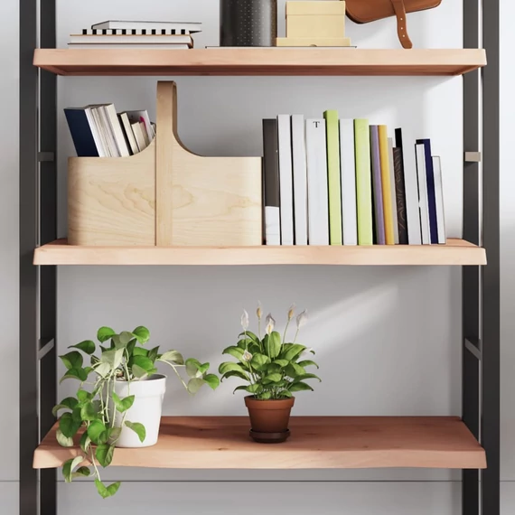 VidaXL kezeletlen tömör tölgyfa fali polc 100x60x(2-4) cm