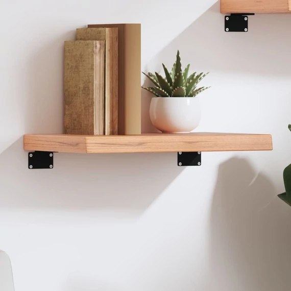 VidaXL világosbarna kezelt tömör tölgyfa fali polc 40x30x(2-4) cm
