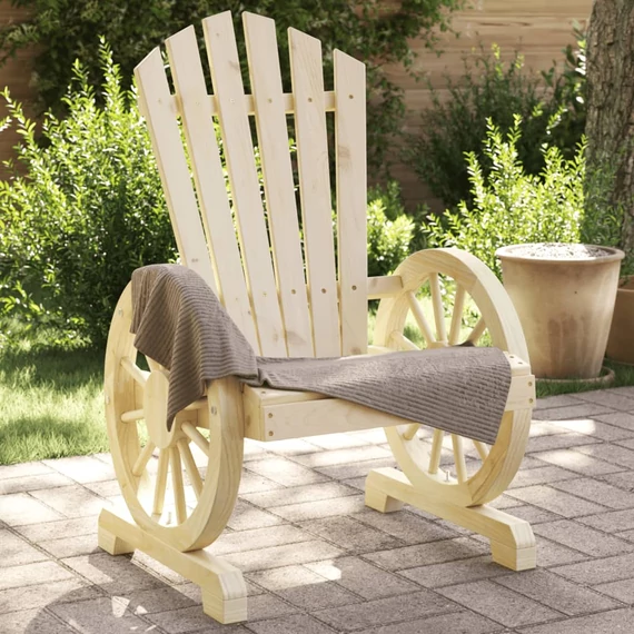 VidaXL 2 db tömör fenyőfa kerti Adirondack szék