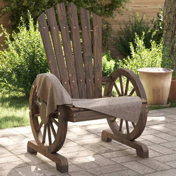 VidaXL 2 db tömör fenyőfa kerti Adirondack szék