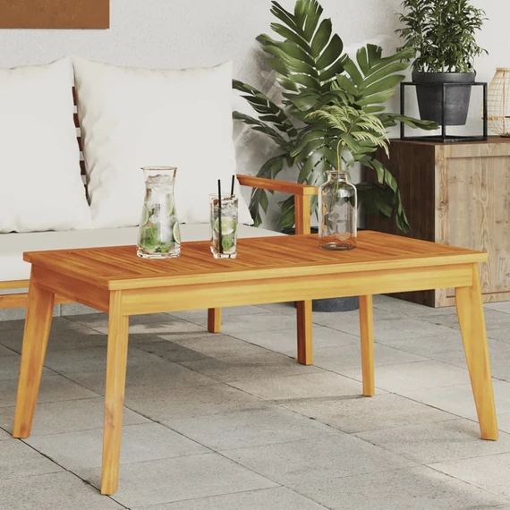 VidaXL tömör akácfa kerti étkezőasztal 100 x 55 x 45 cm